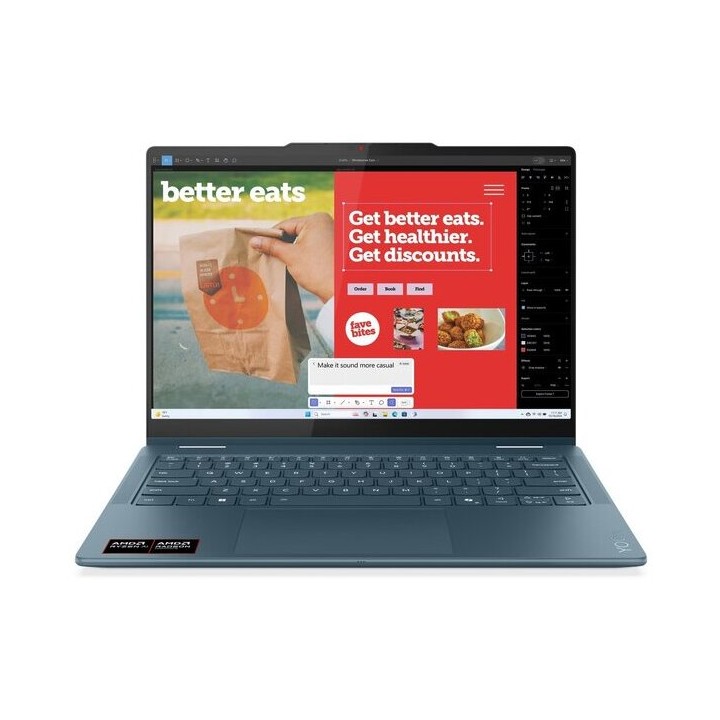 LENOVO Laptop Yoga 7 2-in-1 14AKP10 14'' 2.8K OLED/Ryzen  AI 7-350/32GB/1TB/AMD Radeon Graphics/Win 11 Home/3Y Premium/Tidal ...
