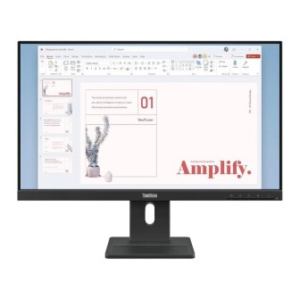 LENOVO Monitor ThinkVision E24-40 23.8'' IPS FHD, Slim Bezel, HDMΙ, Display Port, VGA, Height adjustable, Speakers, 3YearsW