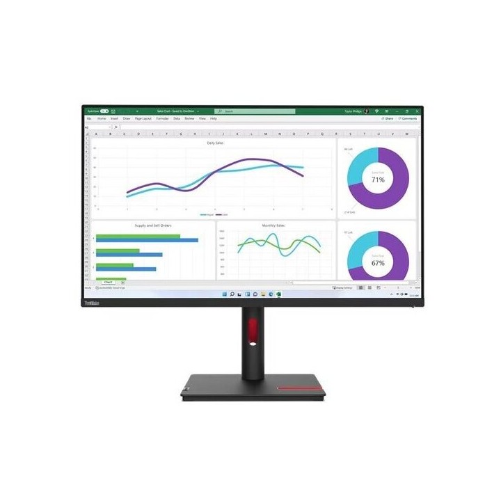 LENOVO Monitor ThinkVision T32h-30 31.5'' QHD IPS, HDMI, Display Port, USB, USB-C, Height Adjustable, 3YearsW