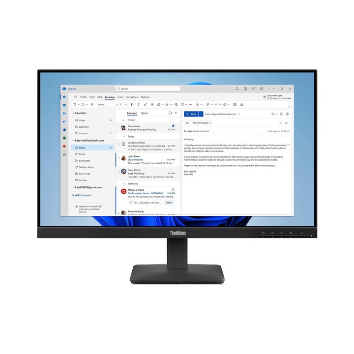 LENOVO Monitor ThinkVision S24-4e 23.8'' FHD IPS, HDMi, VGA, 3YearsW