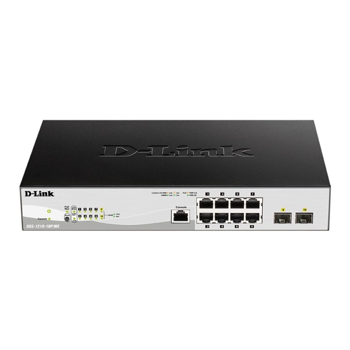 D-LINK Switch DGS-1210-10P/ME 8-Port  Managed